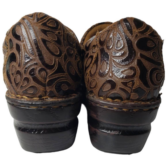 BOC Tooled Leather Paisley Farm Cottage Gorp Western Teacher Nurse Vet Size 9.5 - Picture 10 of 10
